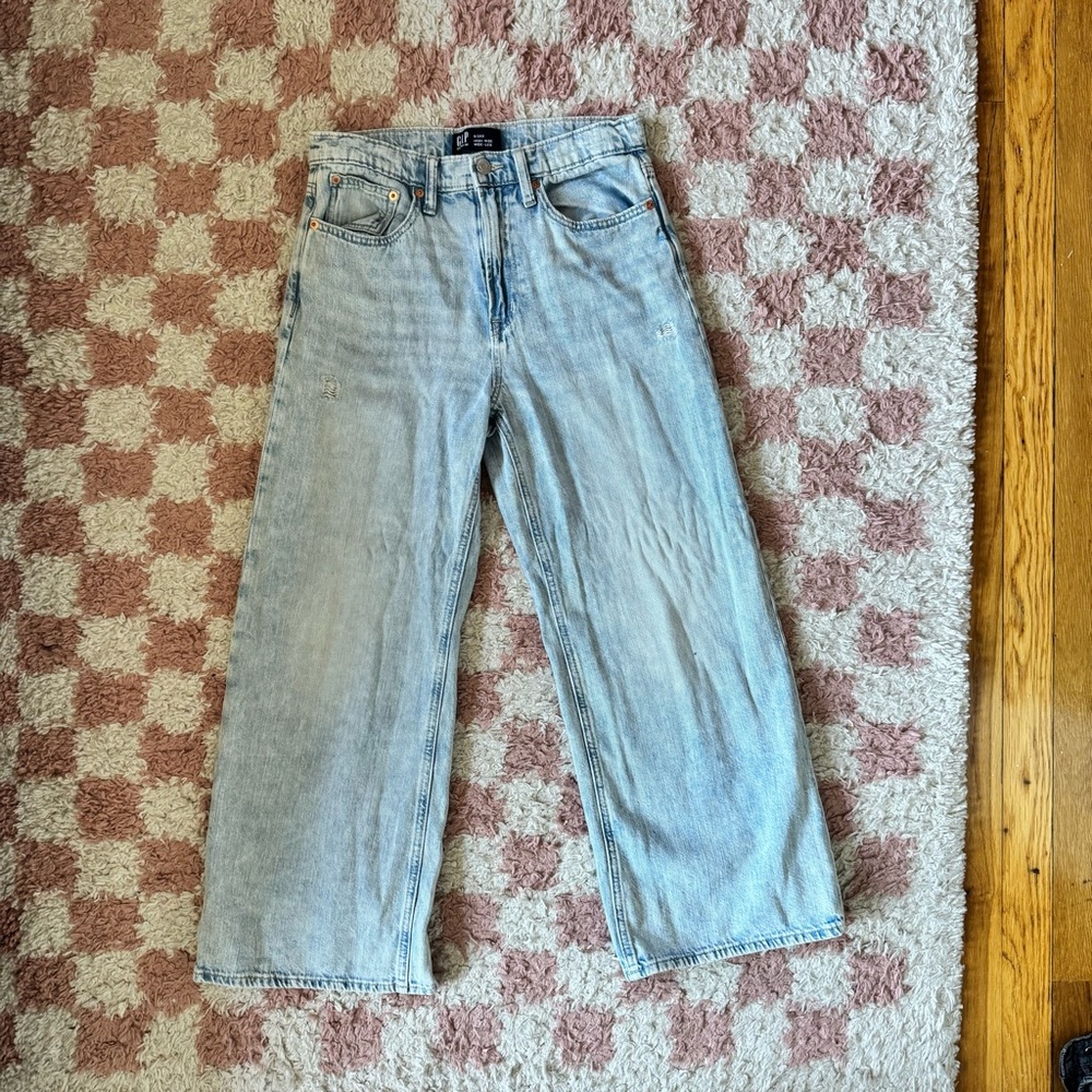 GAP high rise wide leg jeans